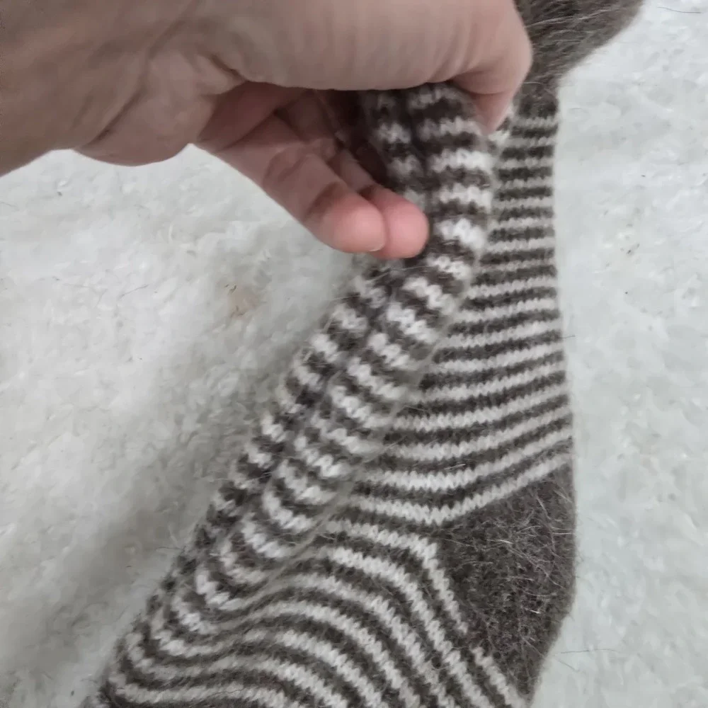 Handmade‎ Goat Down Socks, 100% OrganicWarm Winter Wool Socks, Hand Knitted